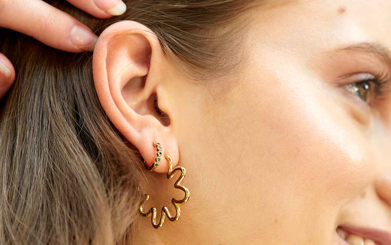  Small Hoop Coin Dangle Drop Hoop Earrings With Small