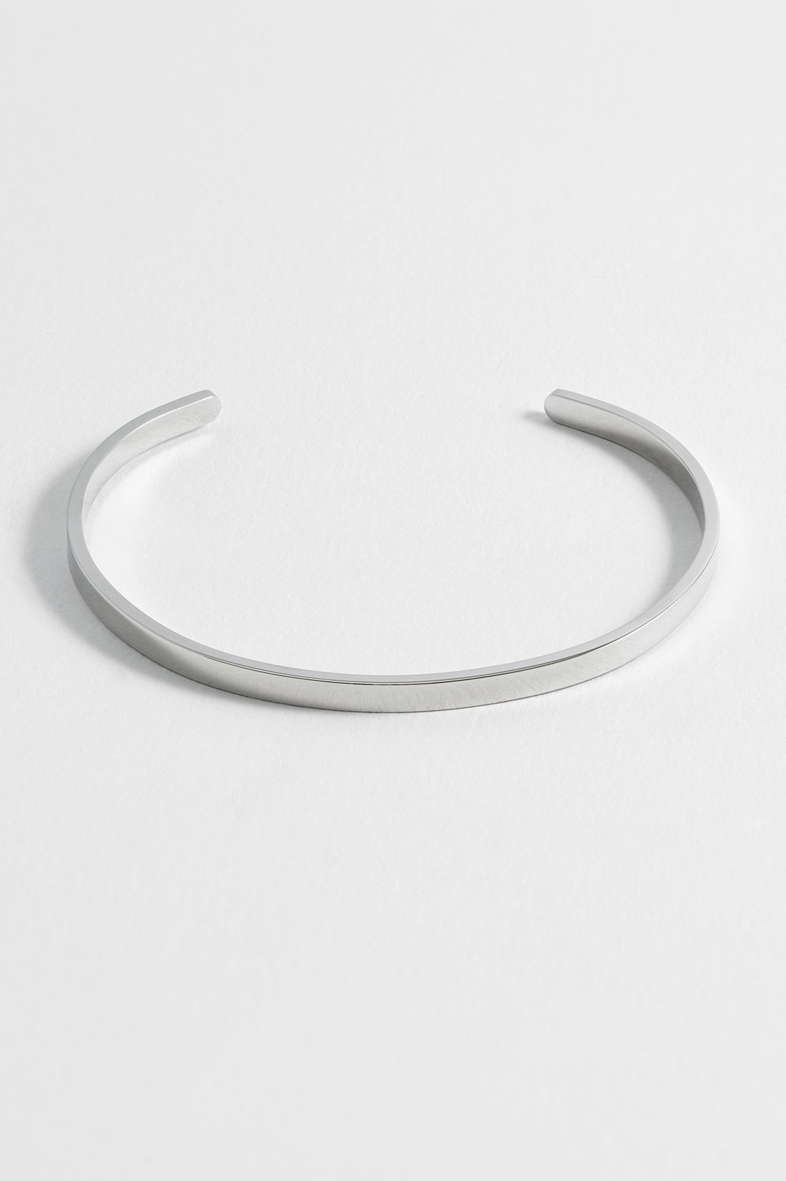 Fine Bangle Men's Waterproof PVD Rhodium Plated Bracelet Bartlett London