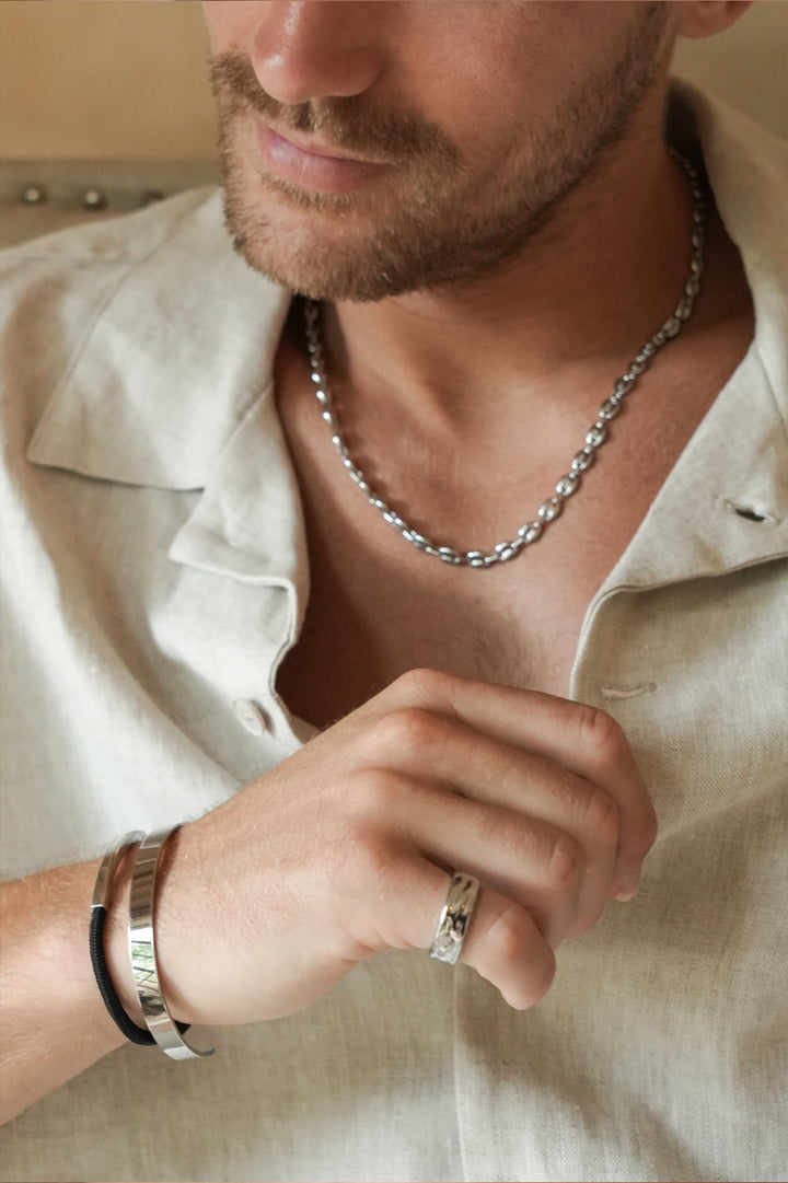 Men's Molten Metal Chunky Band Ring