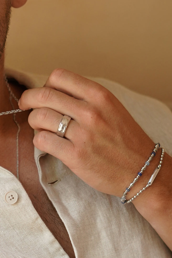 Men's Molten Metal Chunky Band Ring