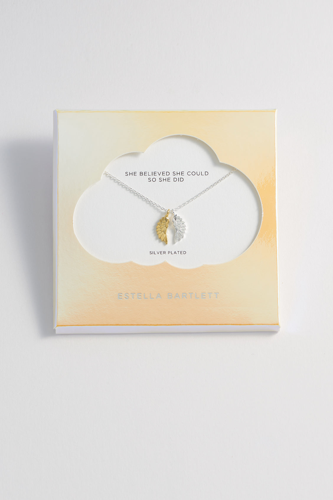 Estella Bartlett | Silver and Gold Plated Wings Necklace