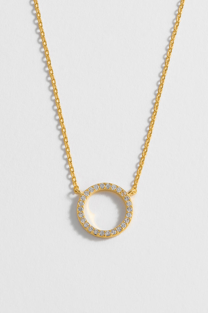 Circle CZ Necklace