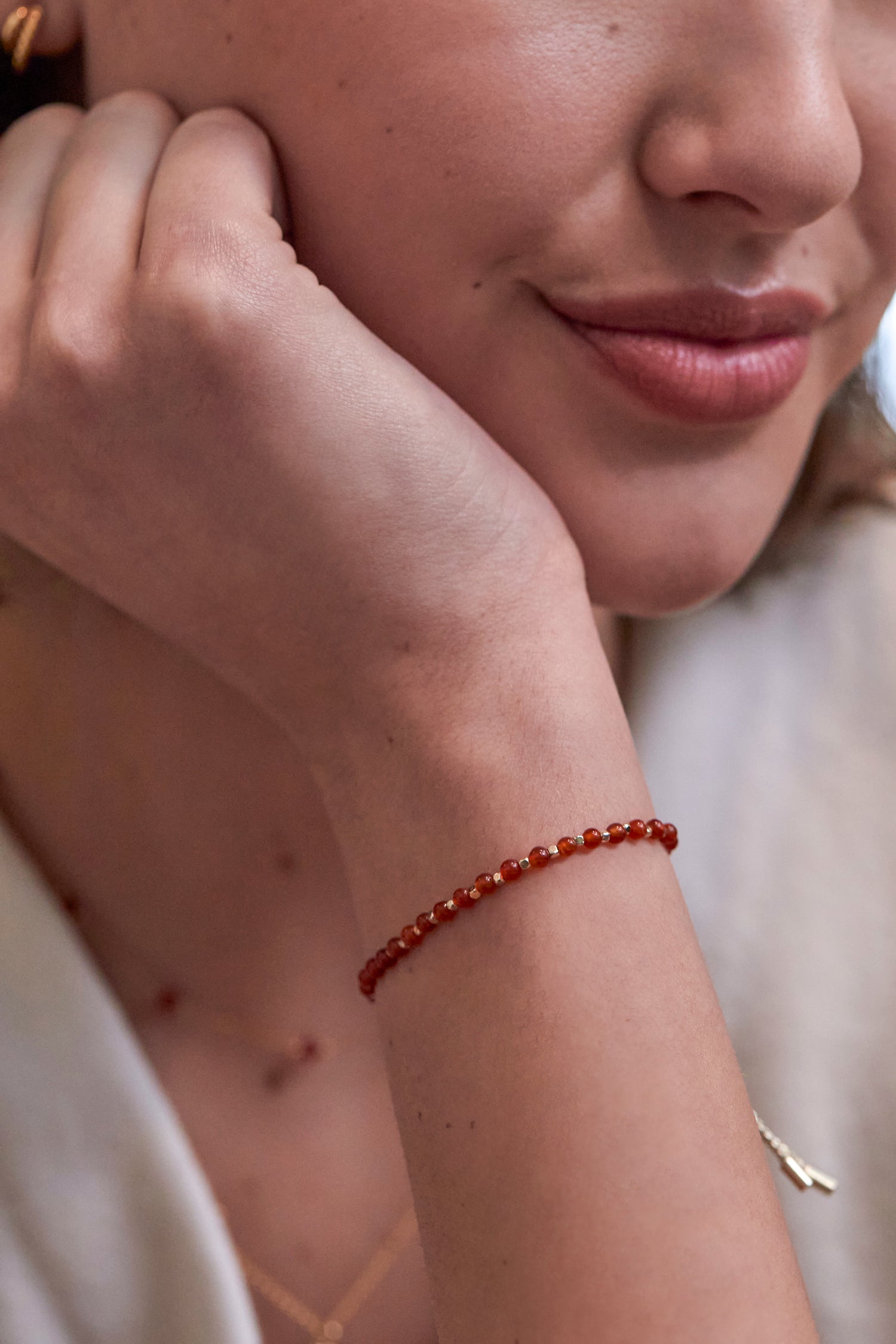 Wellness Red Agate Gemstone Amelia Bracelet