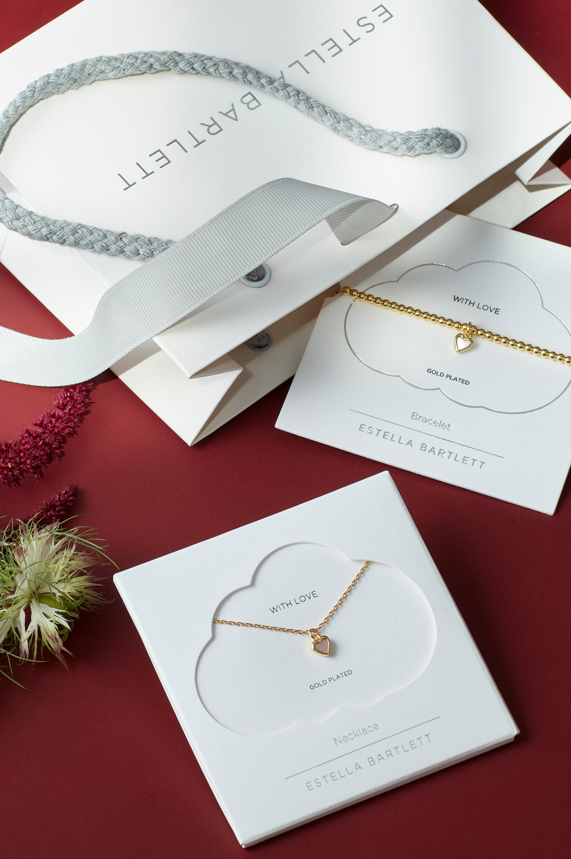 Pink Pearl Heart Bracelet