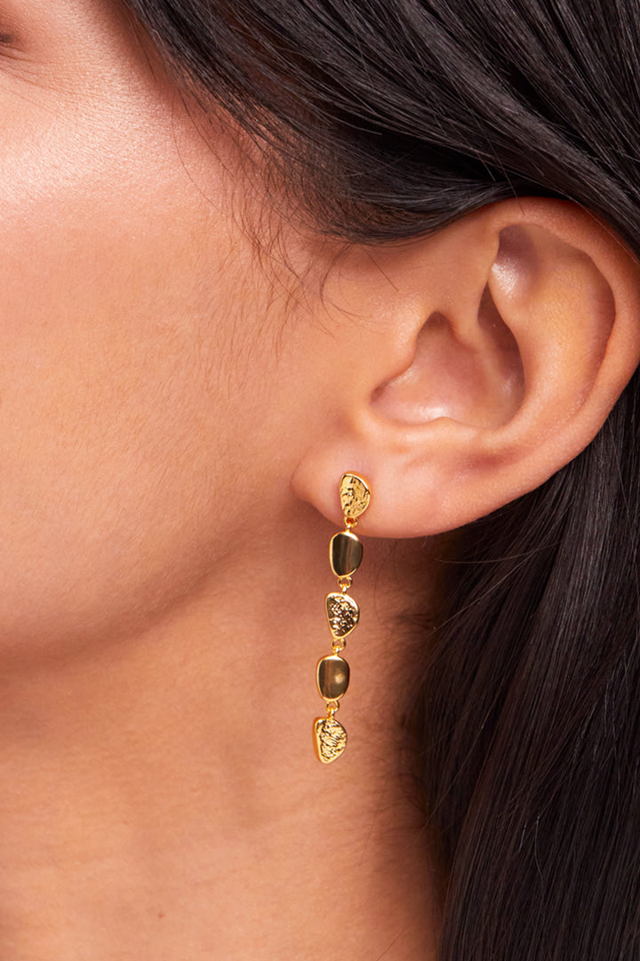 Textured Pebble Drop Earrings