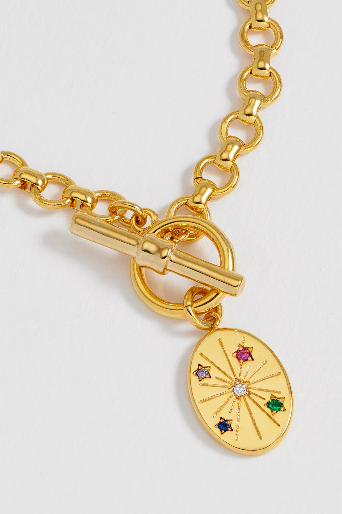 Collier Barre Multi-links Doré - Pendentif Barre - Style Lariat - Occasion