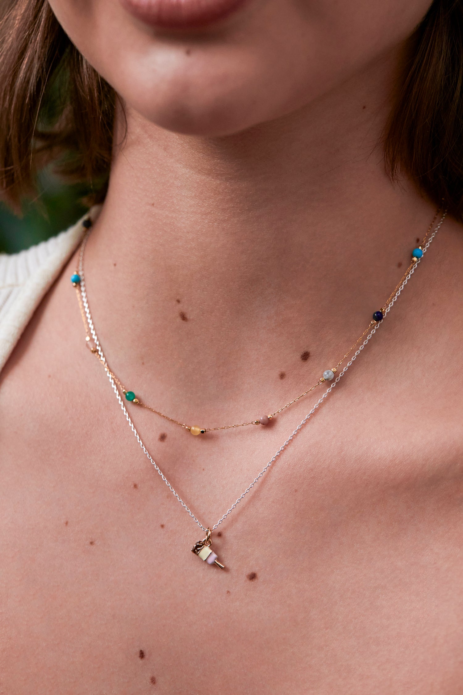 Wellness Mixed Gemstone Bead Necklace