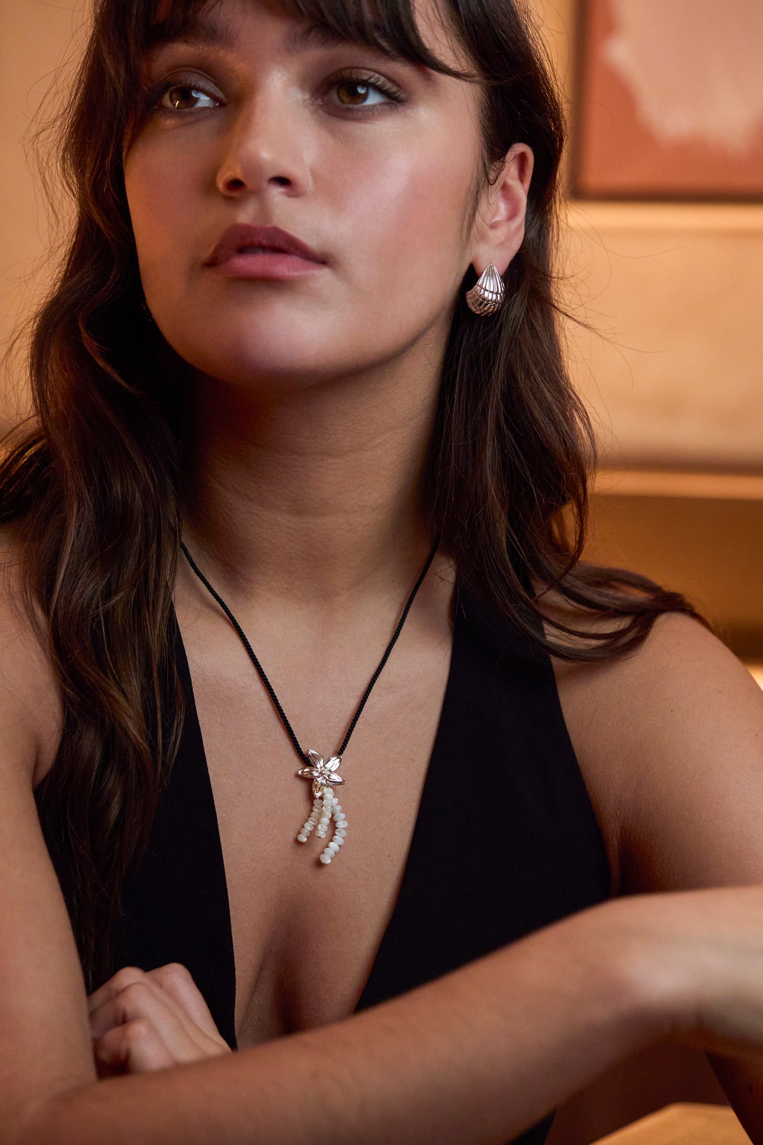 Seashell Teardrop Earrings