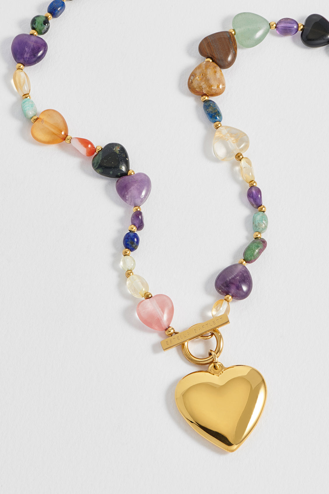 Waterproof Gold Heart T-Bar Necklace Estella Bartlett – Estella