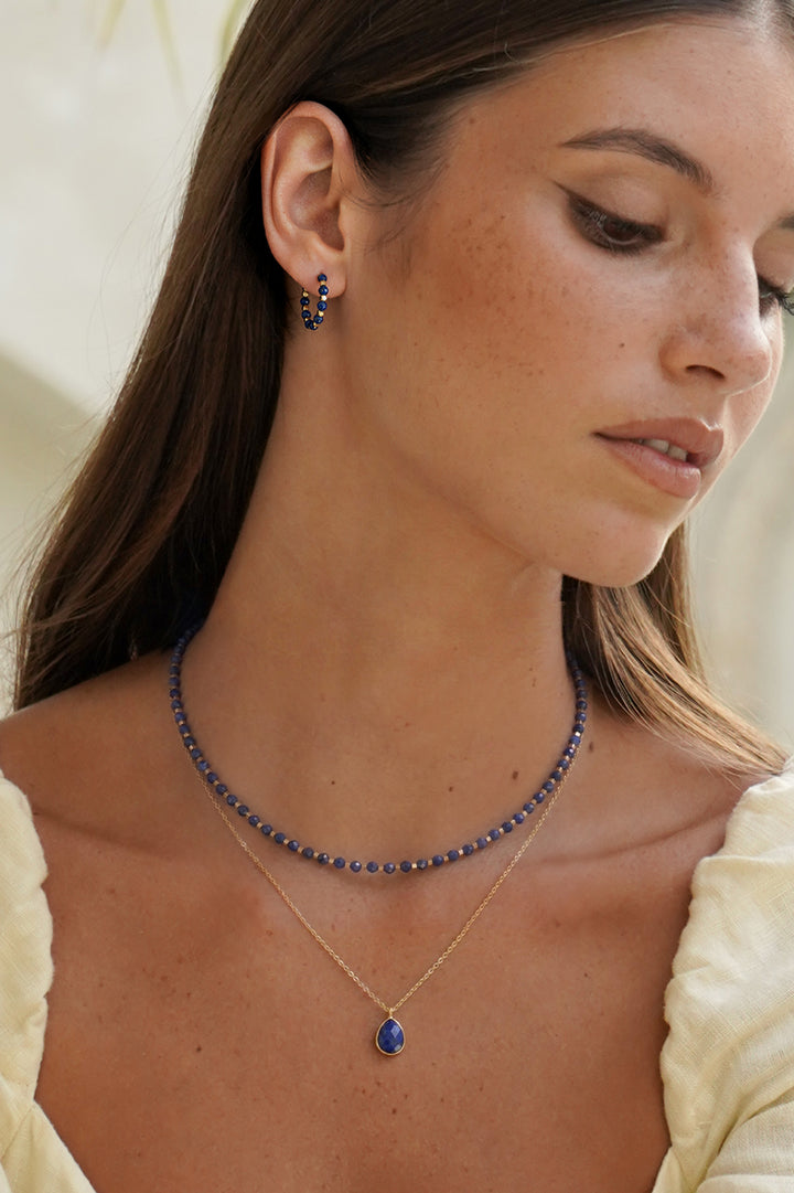 Wellness Lapis Lazuli Amelia Gemstone Necklace