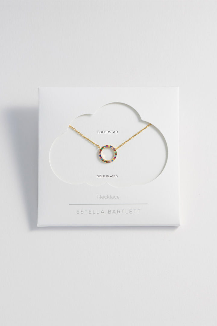 Rainbow Circle Necklace