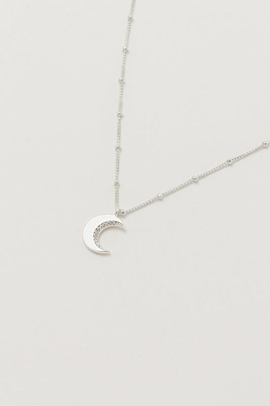 CZ Moon Necklace