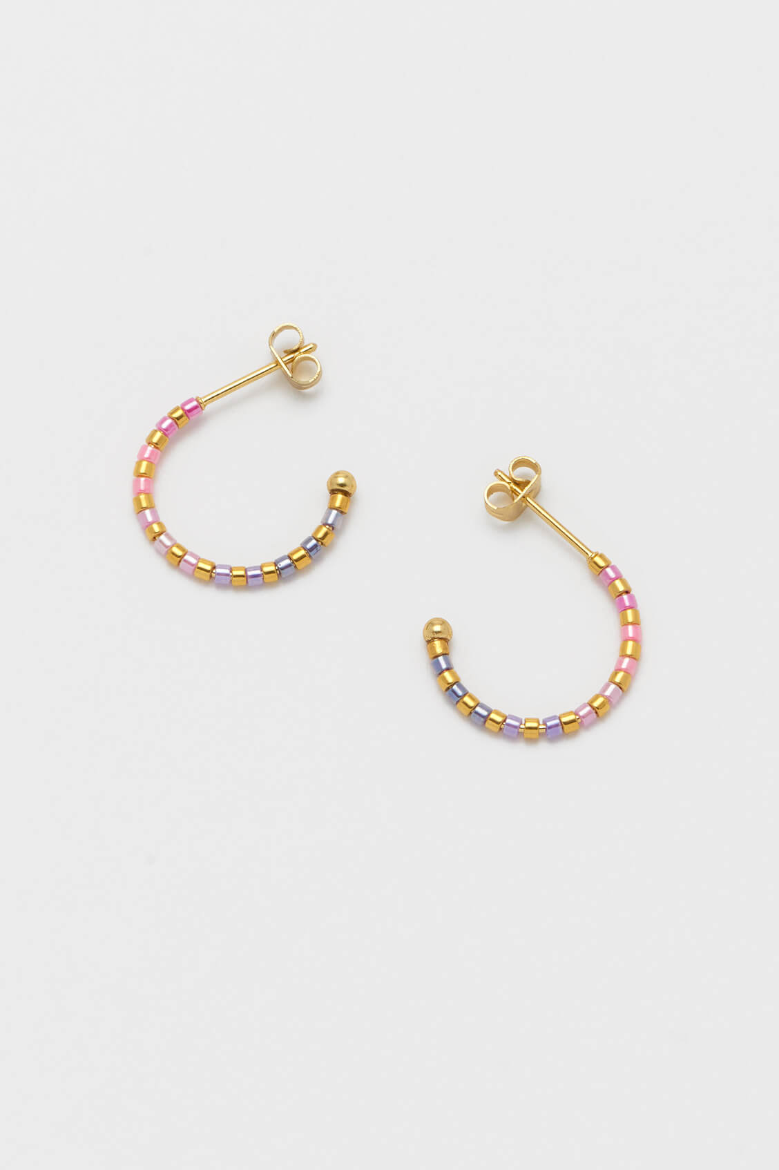Ombre Beaded Hoop Earrings