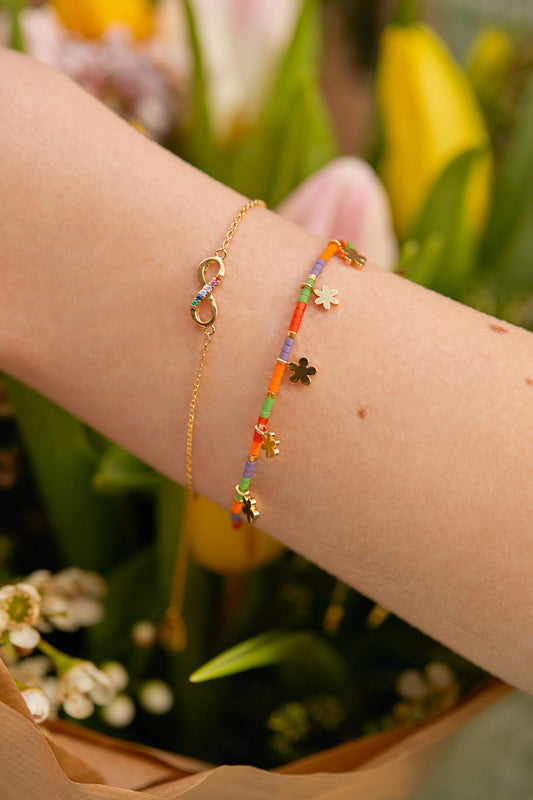 EB x YWT Ditsy Flower Miyuki Bracelets