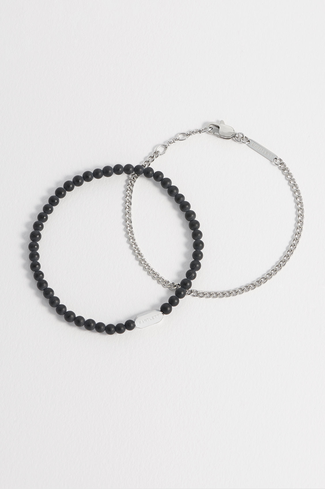 Men's Black Onyx Duo Bracelet Set