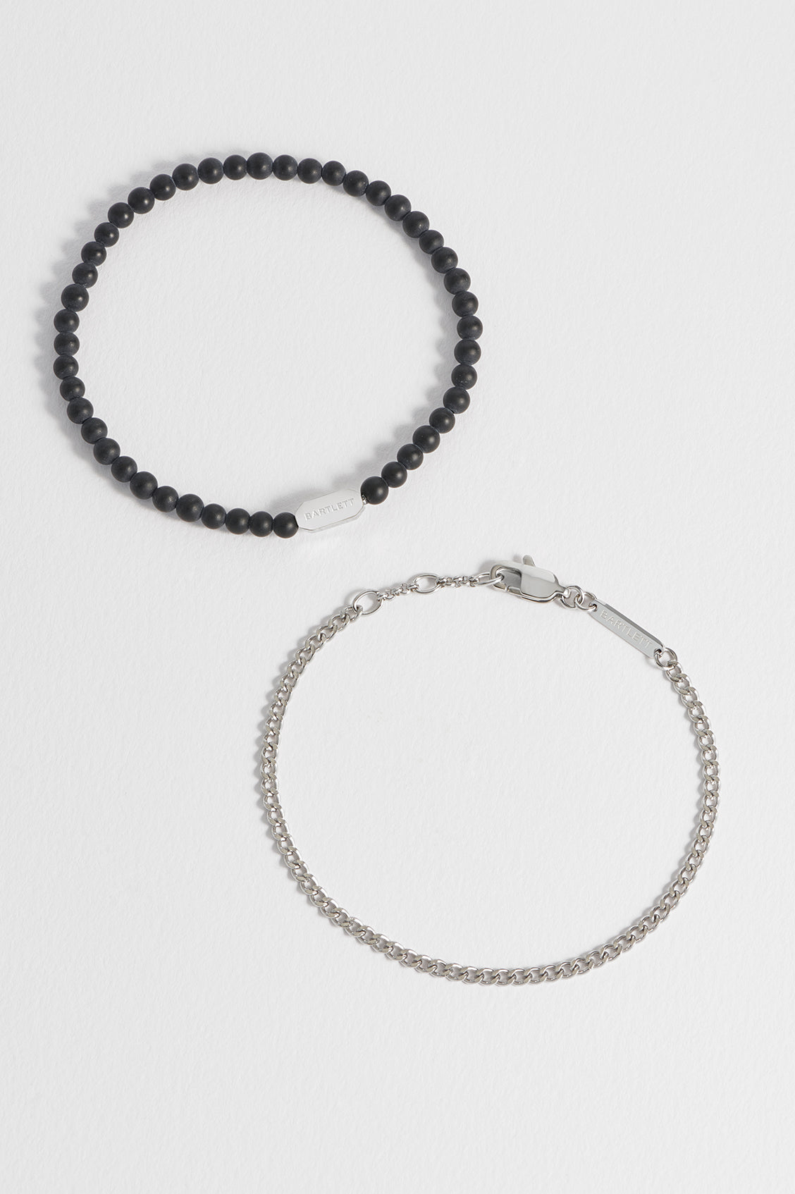 Men's Black Onyx Duo Bracelet Set