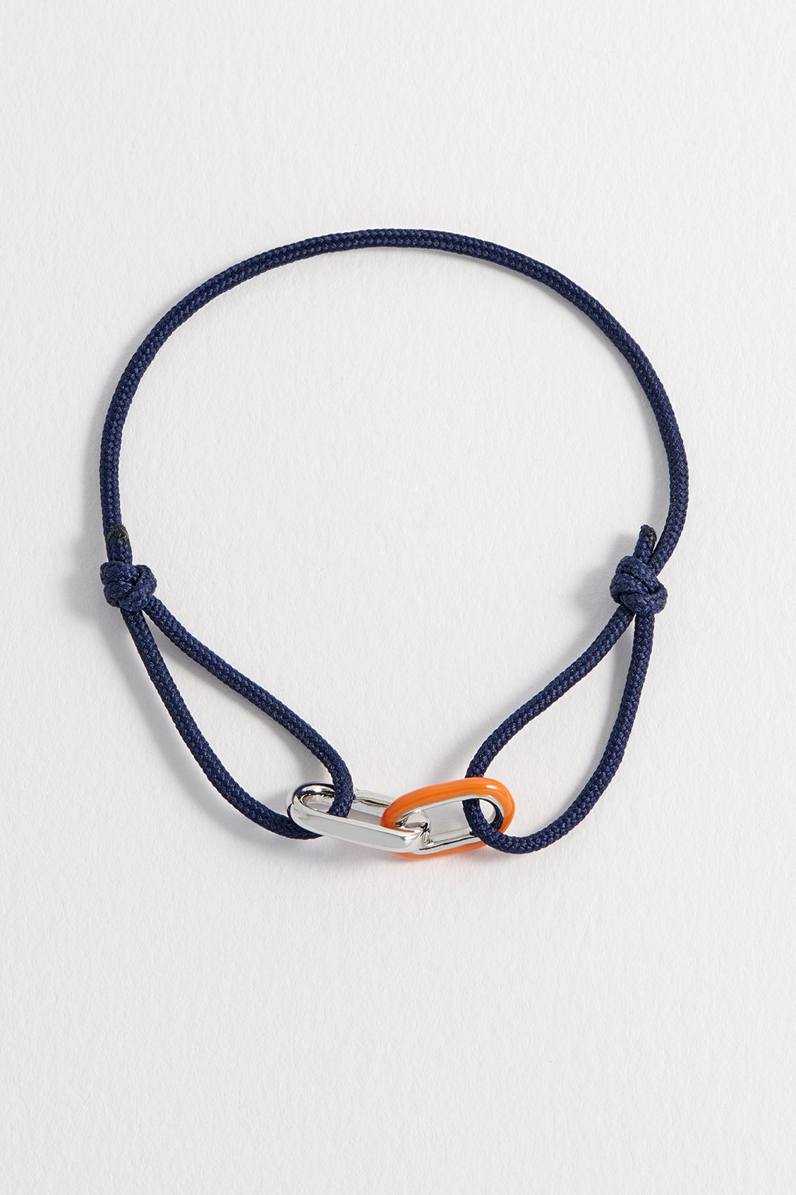 Orange Double Link Carabiner Cord Bracelet