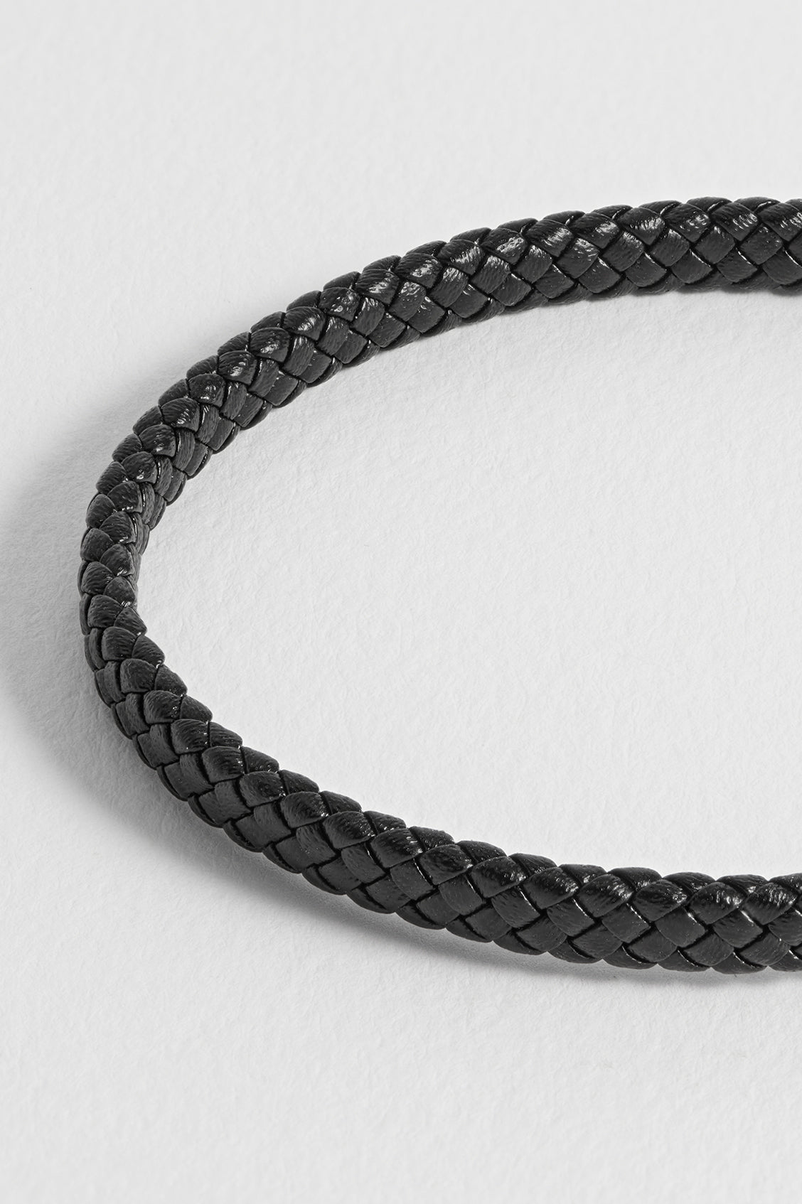 Men's Black Wrap Bracelet With Enamel Detail