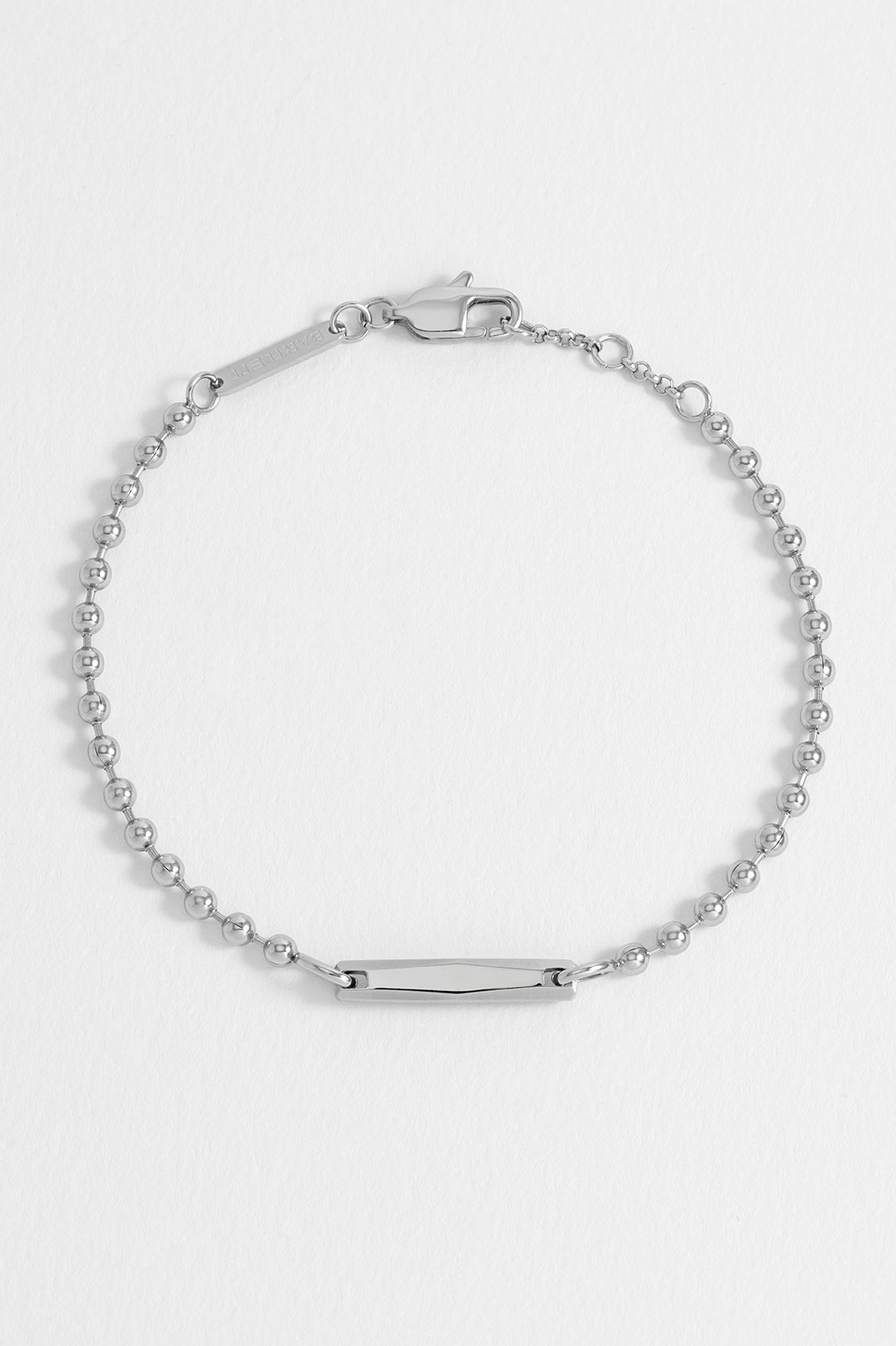 Men's Faceted Tag Ball Chain Bracelet