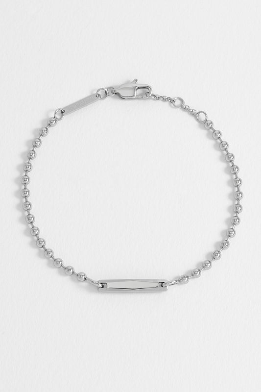 Men's Faceted Tag Ball Chain Bracelet