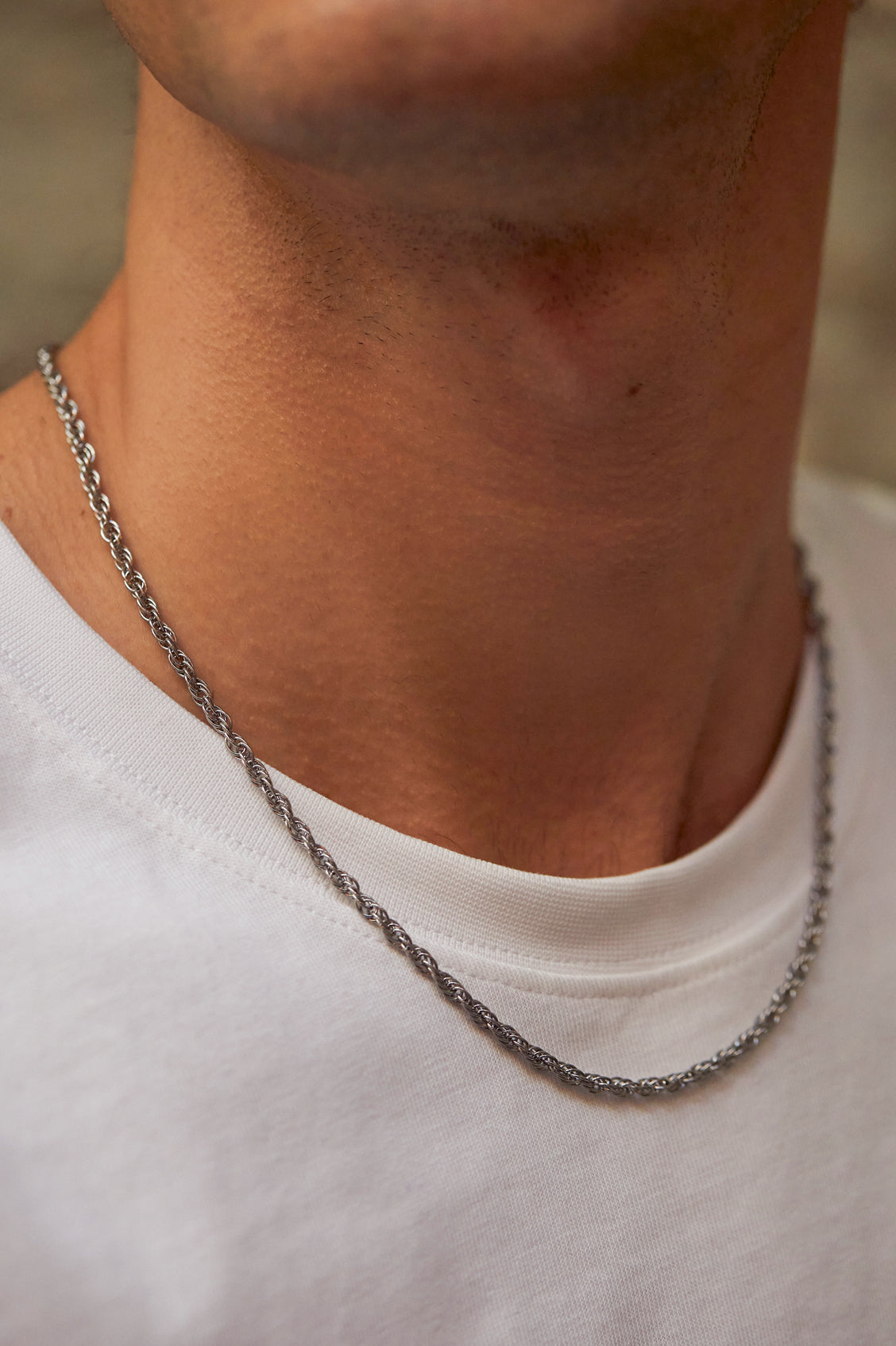 Mens Rope Chain Necklace