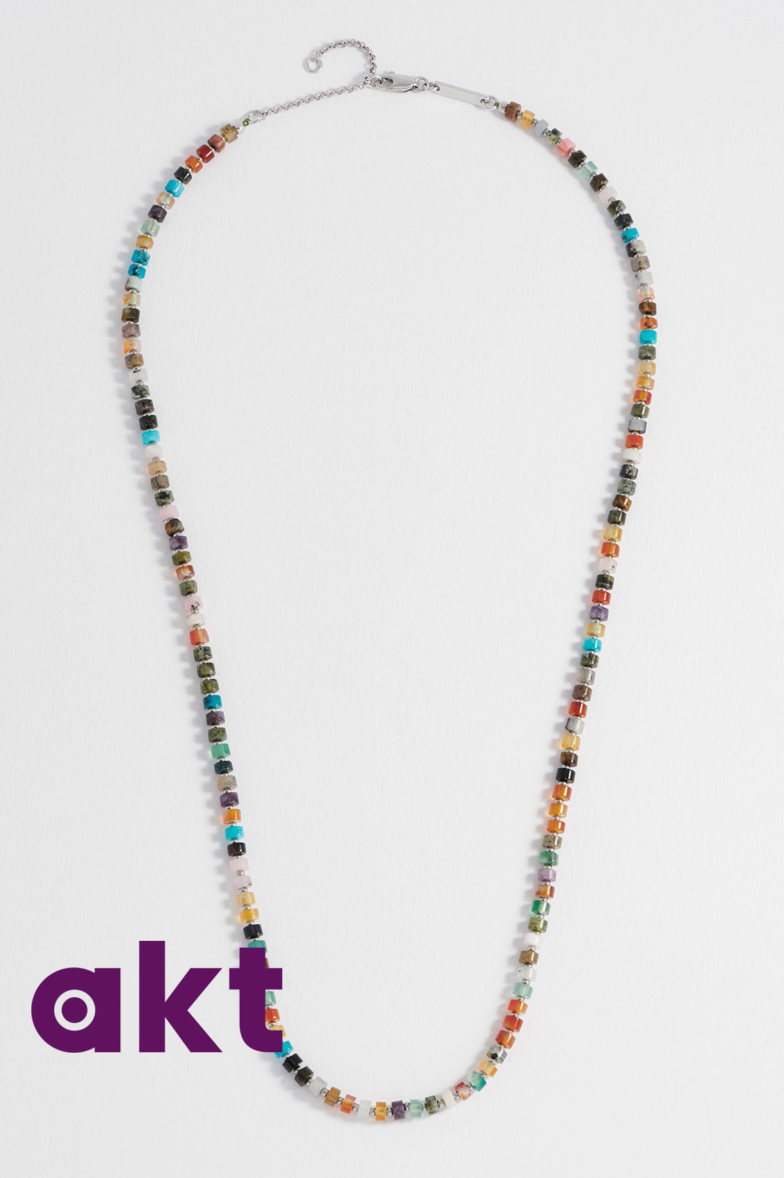 Men's Gemstone Rondelle Necklace