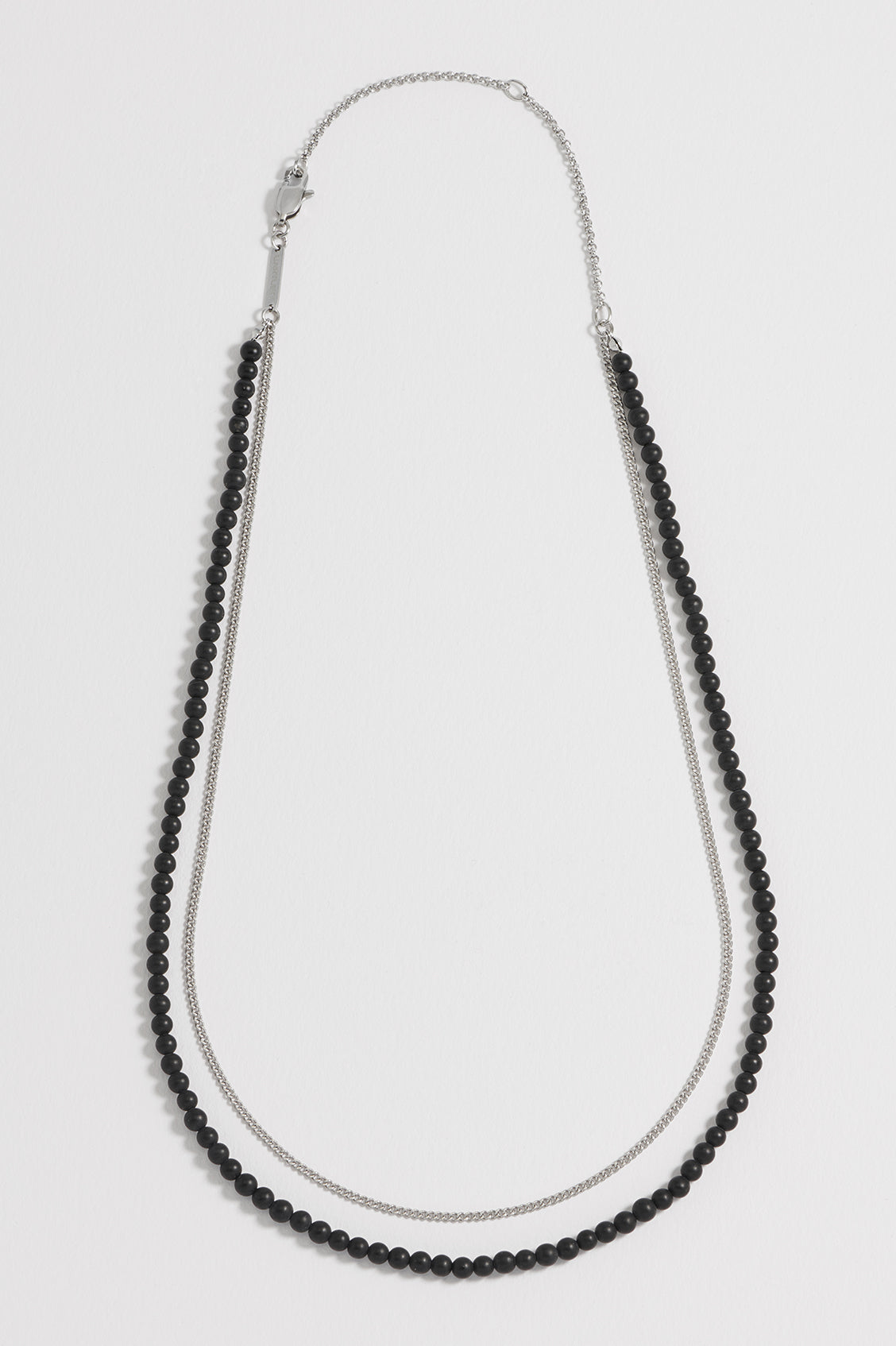 Men's Black Onyx Double Necklace