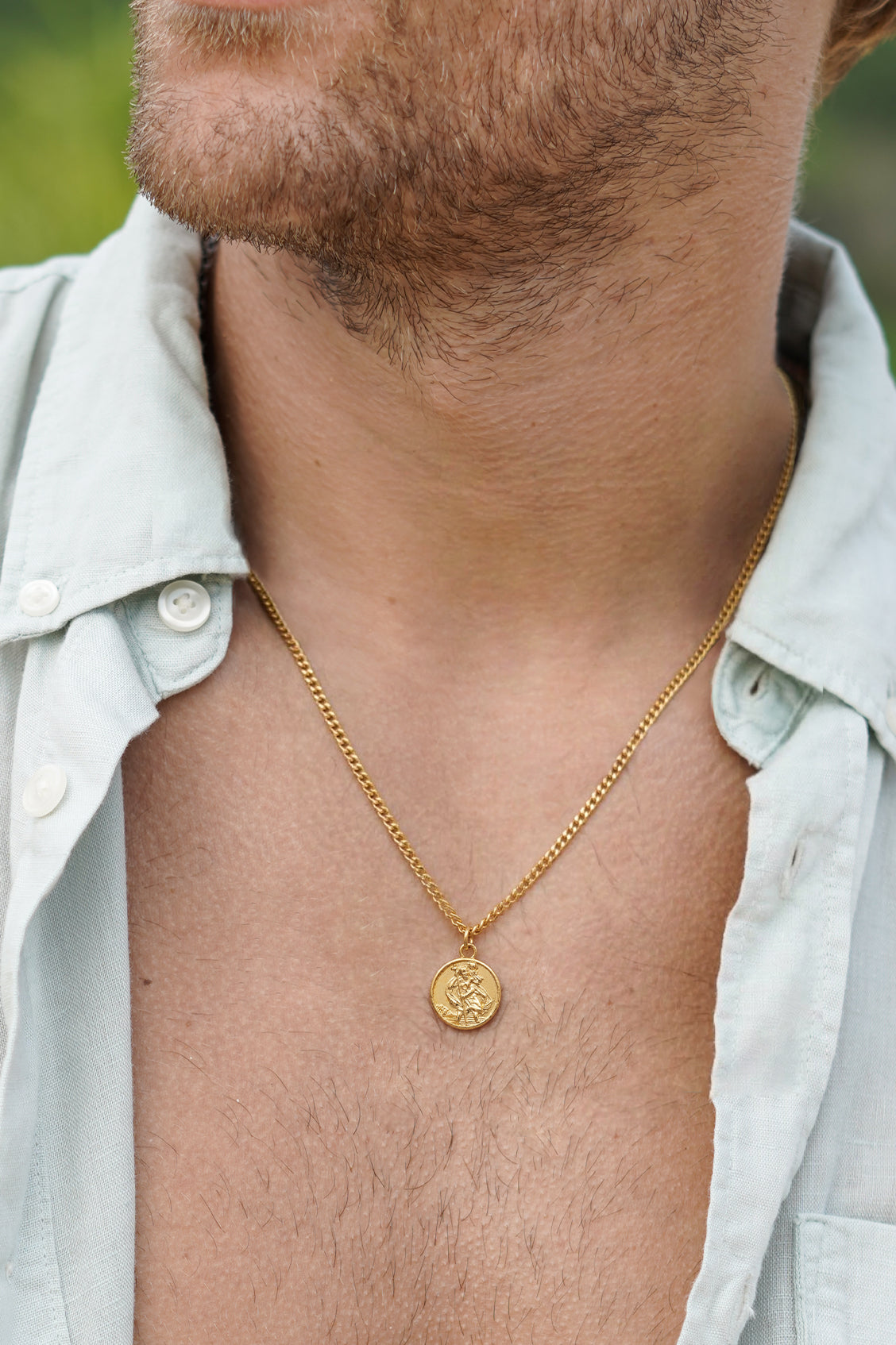 Men's St. Christopher Pendant Necklace