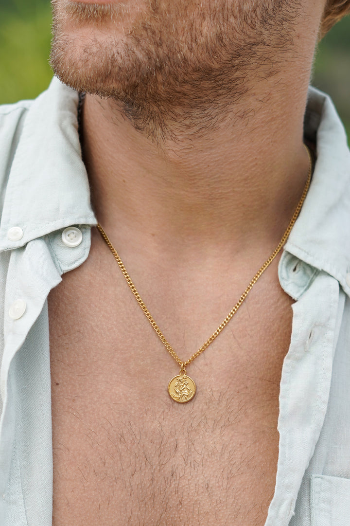 Men's St. Christopher Pendant Necklace