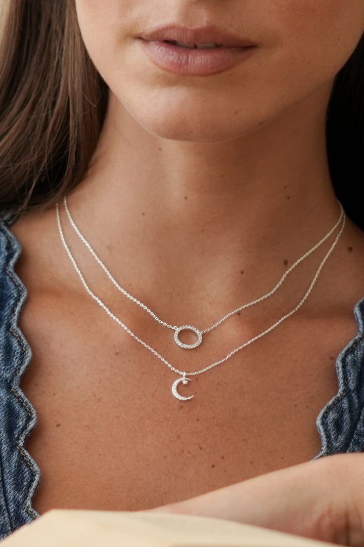Circle CZ Necklace