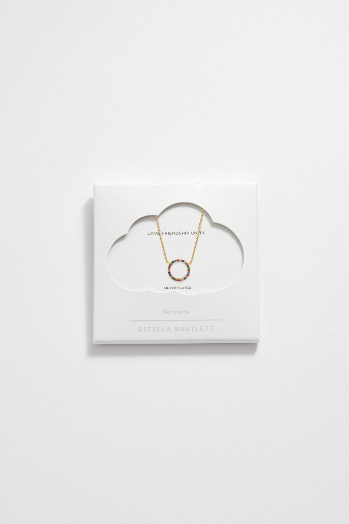 Rainbow Circle Necklace