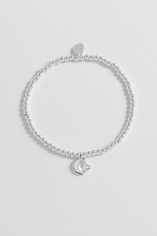Moon & Heart Stretch Bracelet
