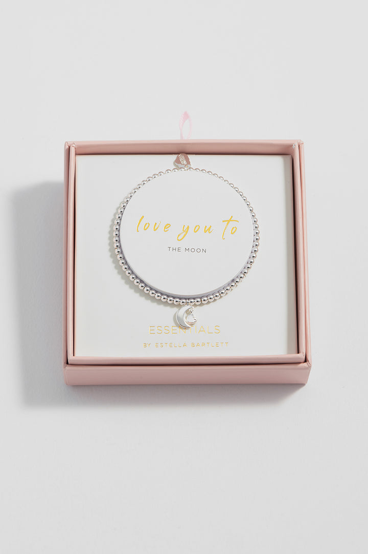 Moon & Heart Stretch Bracelet