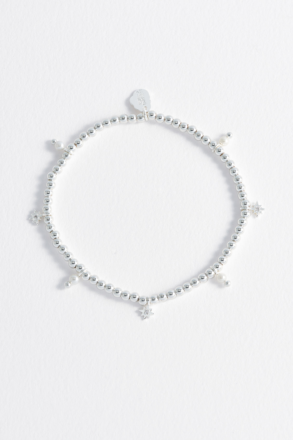Beaded Star Pearl Charm Bracelet