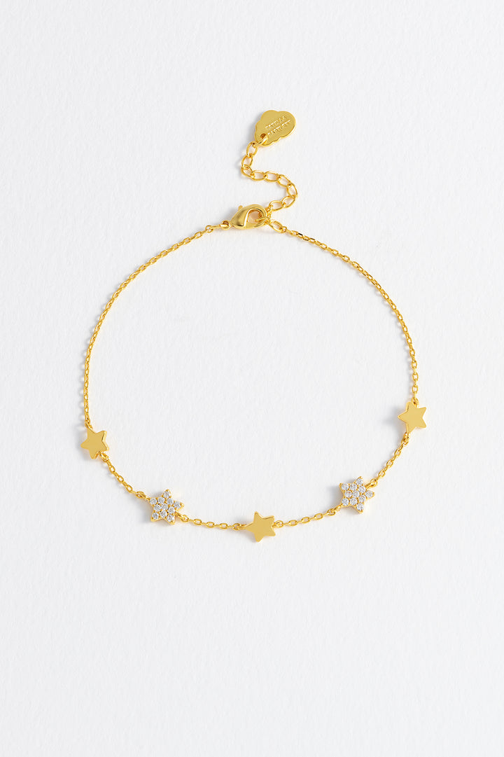 Pave Star Charm Bracelet