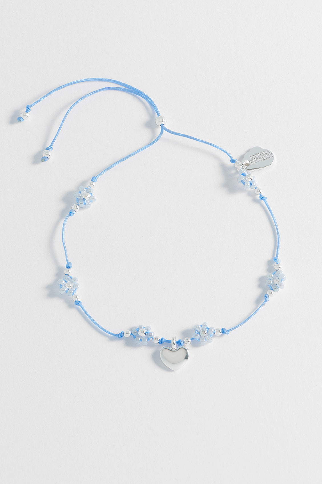 Silver Plated Beaded Heart Flower Bracelet | Estella Bartlett