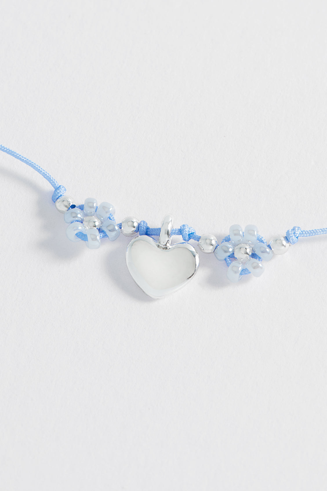 Beaded Heart Flower Bracelet