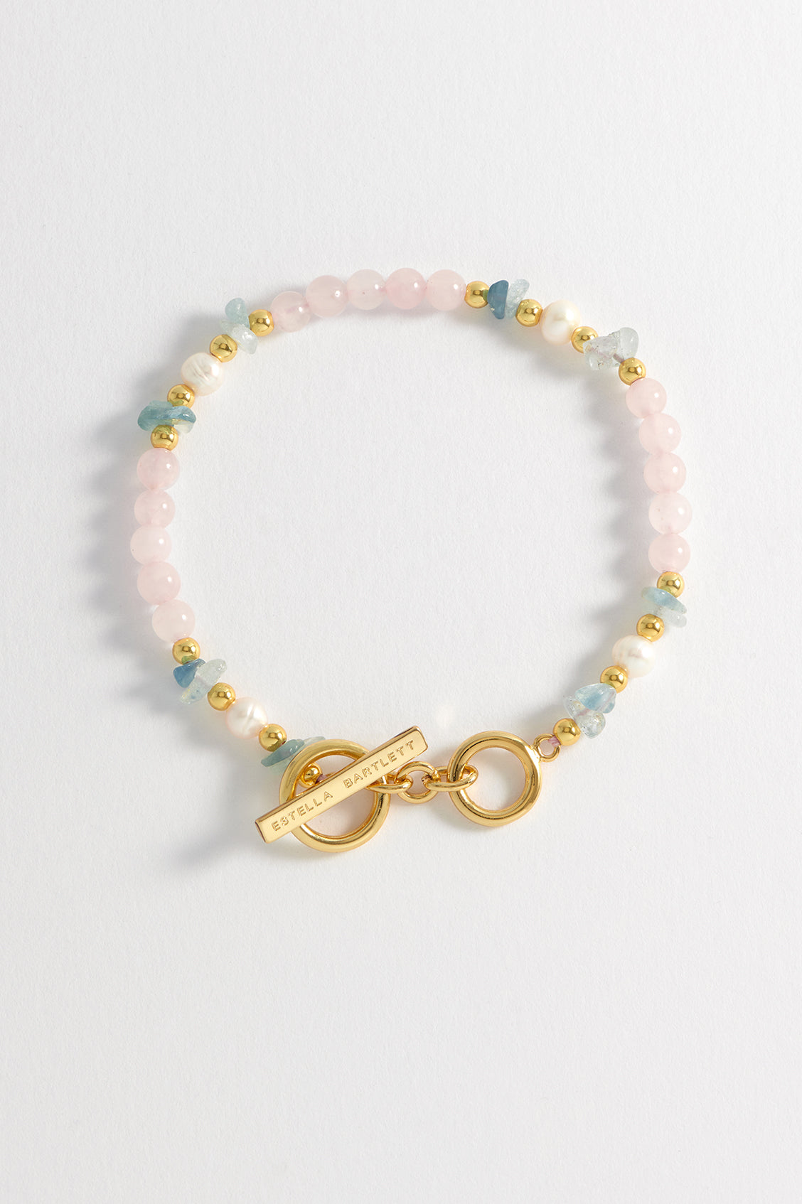 Gemstone Pearl T-Bar Bracelet