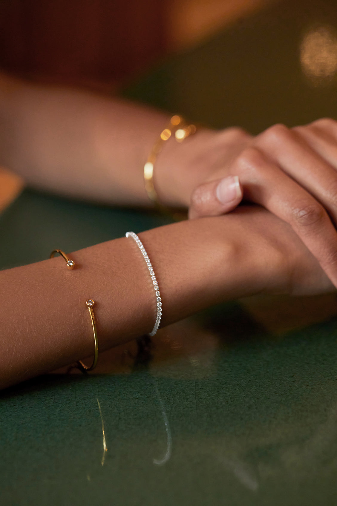 Gold Plated Fine CZ Tennis Bracelet Estella Bartlett