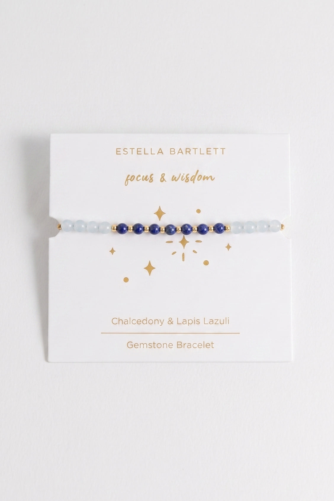 Wellness Chalcedony & Lapis Lazuli Stretch Sienna Bracelet