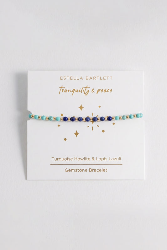 Wellness Turquoise Howlite & Lapis Lazuli Stretch Sienna Bracelet