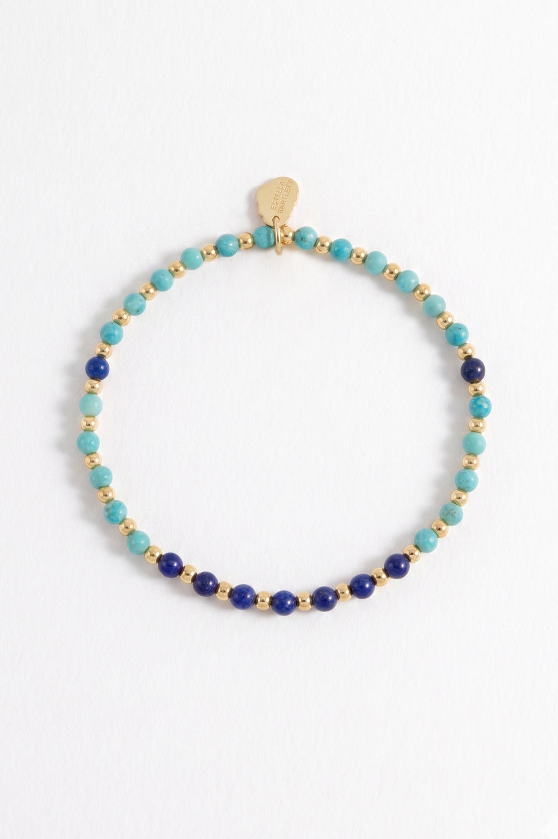 Wellness Turquoise Howlite & Lapis Lazuli Stretch Sienna Bracelet