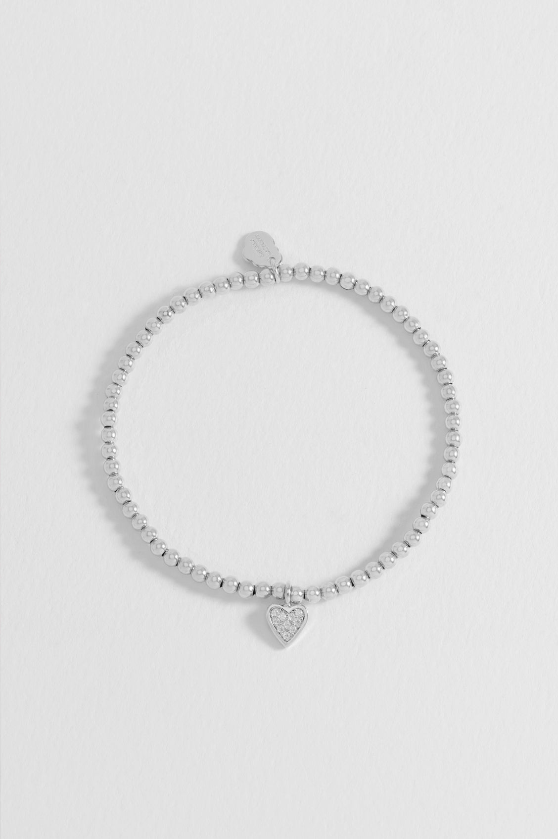 Sienna Beaded Pave Heart Bracelet