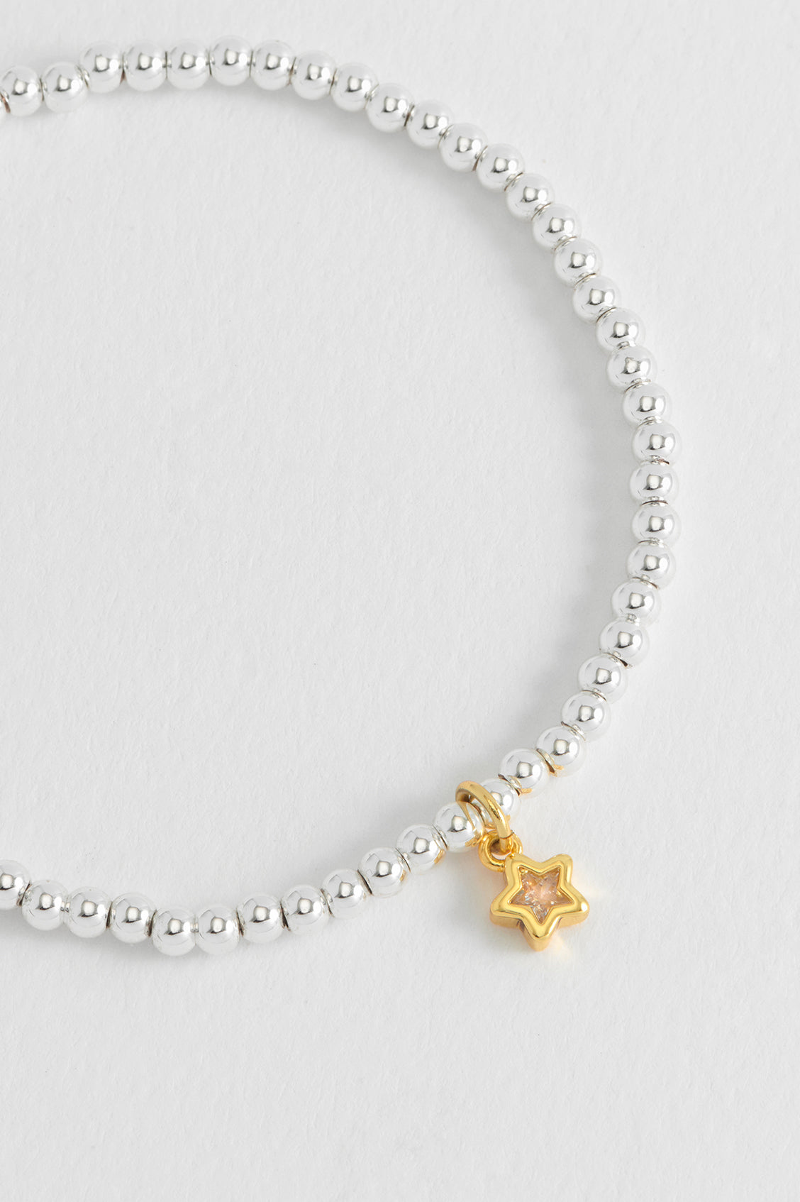 Sienna Beaded CZ Star Charm Bracelet