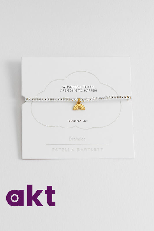 Sienna Beaded Rainbow Charm Bracelet