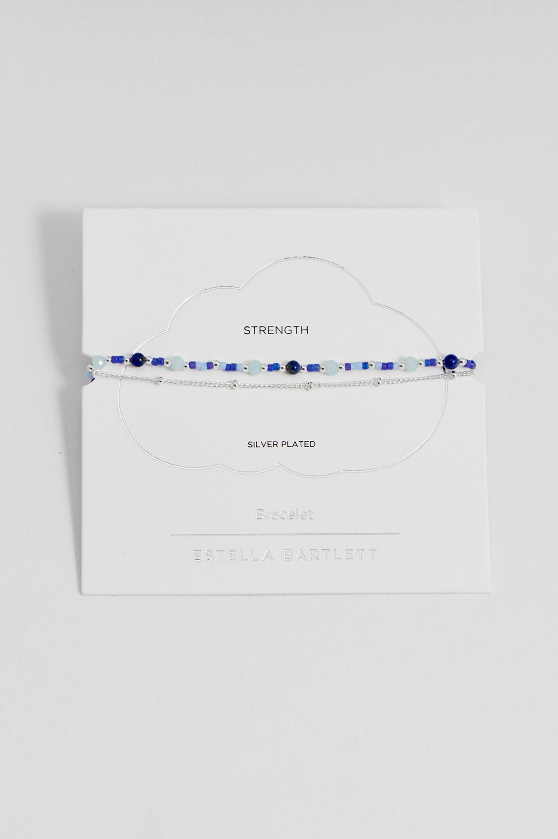 Mini Blue Gemstone Duo Chain Bracelet