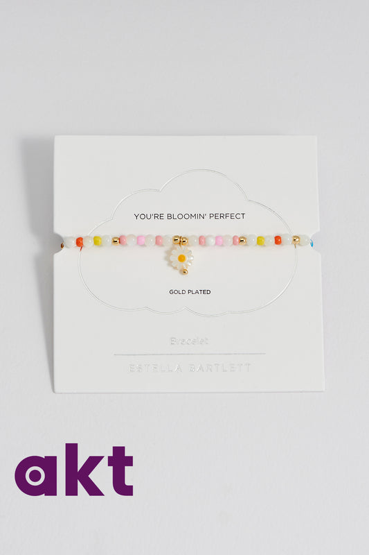 Multi Gemstone Shell Flower Bracelet