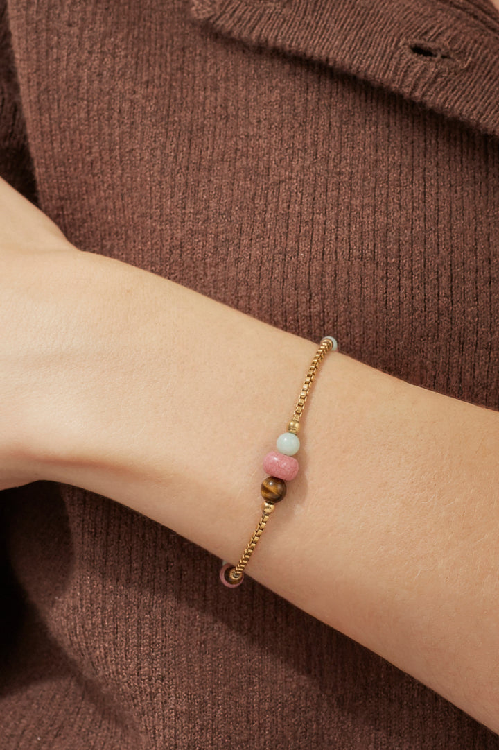 Multi Gemstone Rope Chain Bracelet