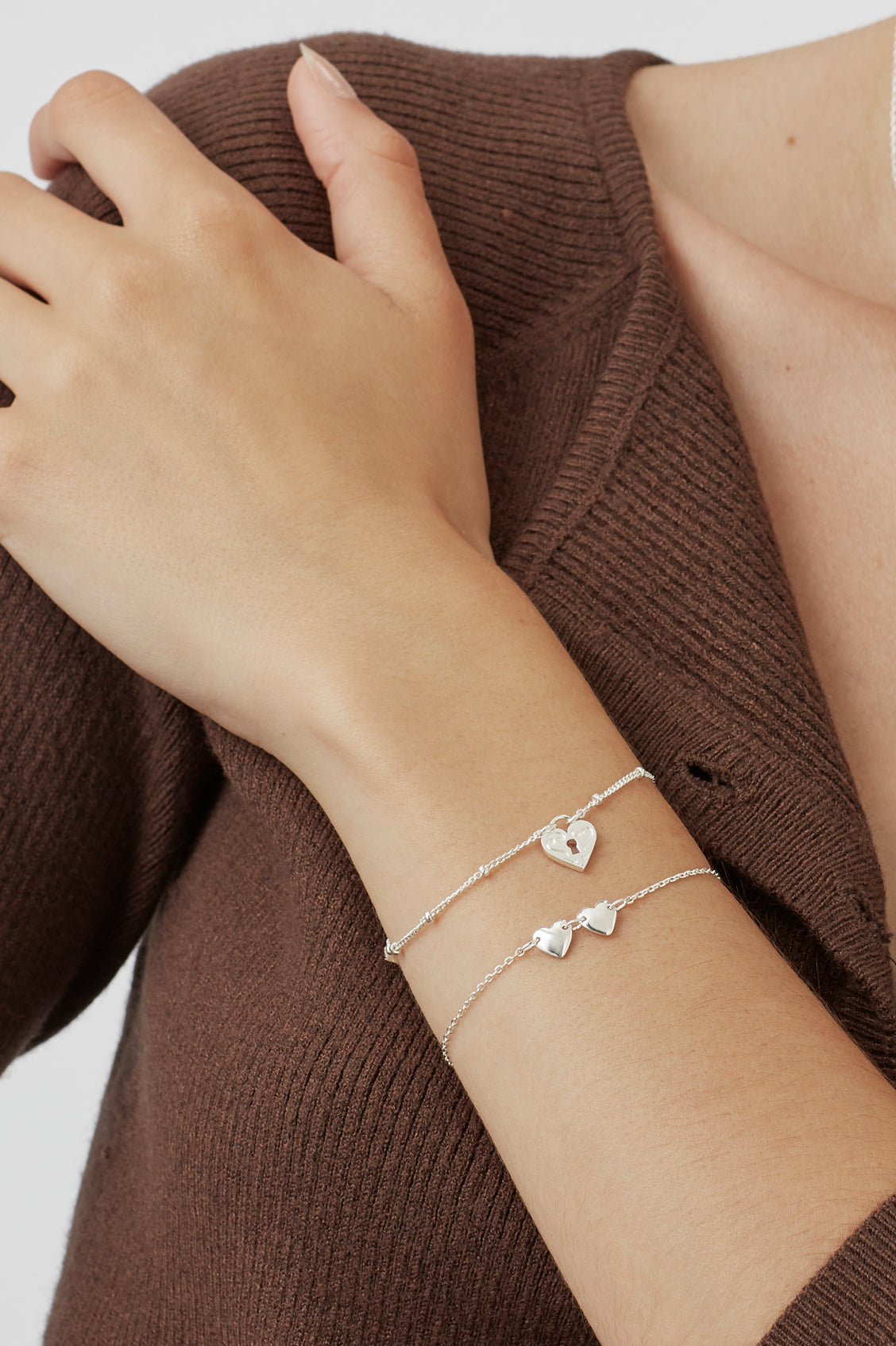 Engraved Heart Padlock Bracelet