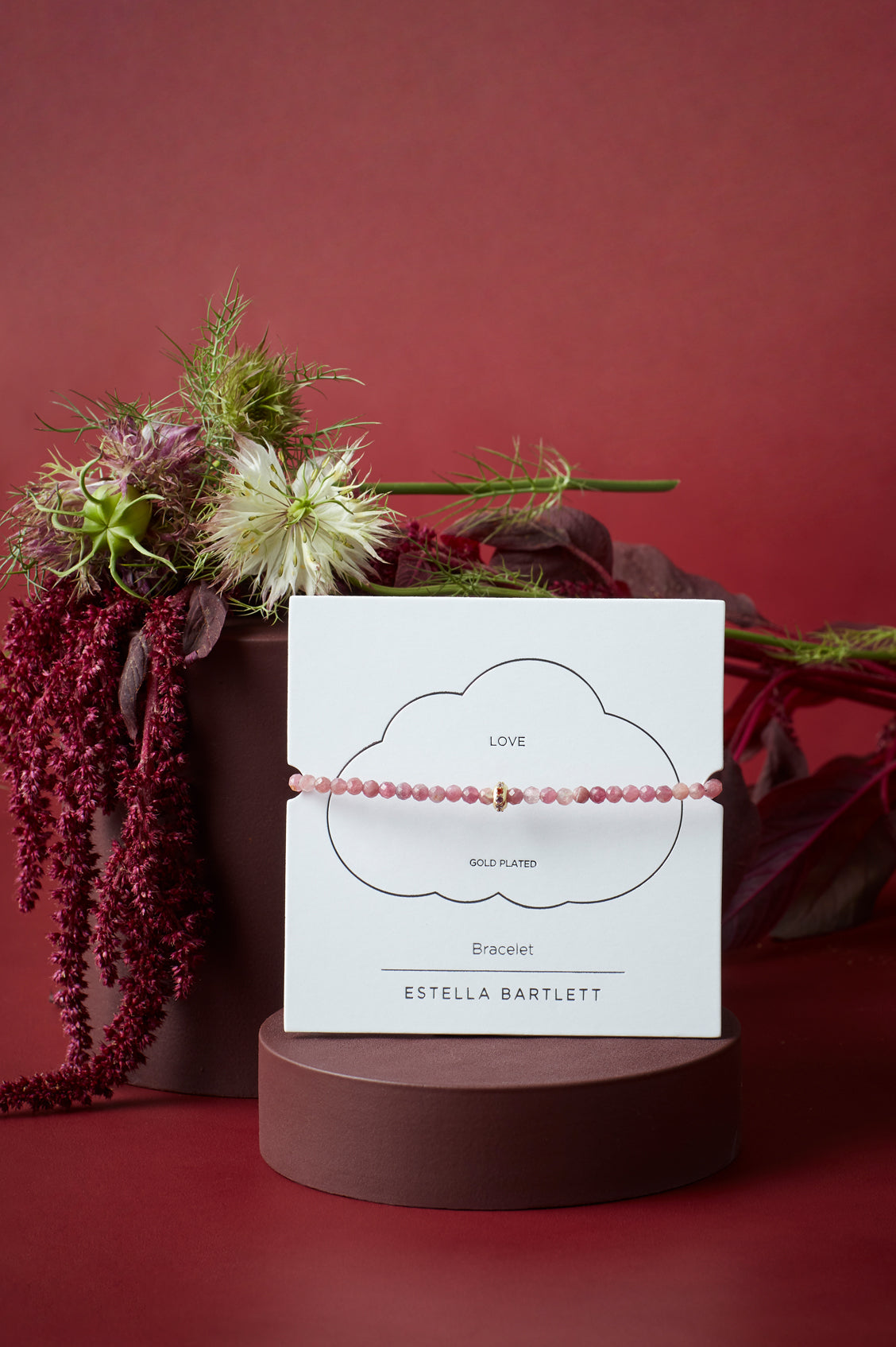 Pink Tourmaline CZ Disc Amelia Bracelet